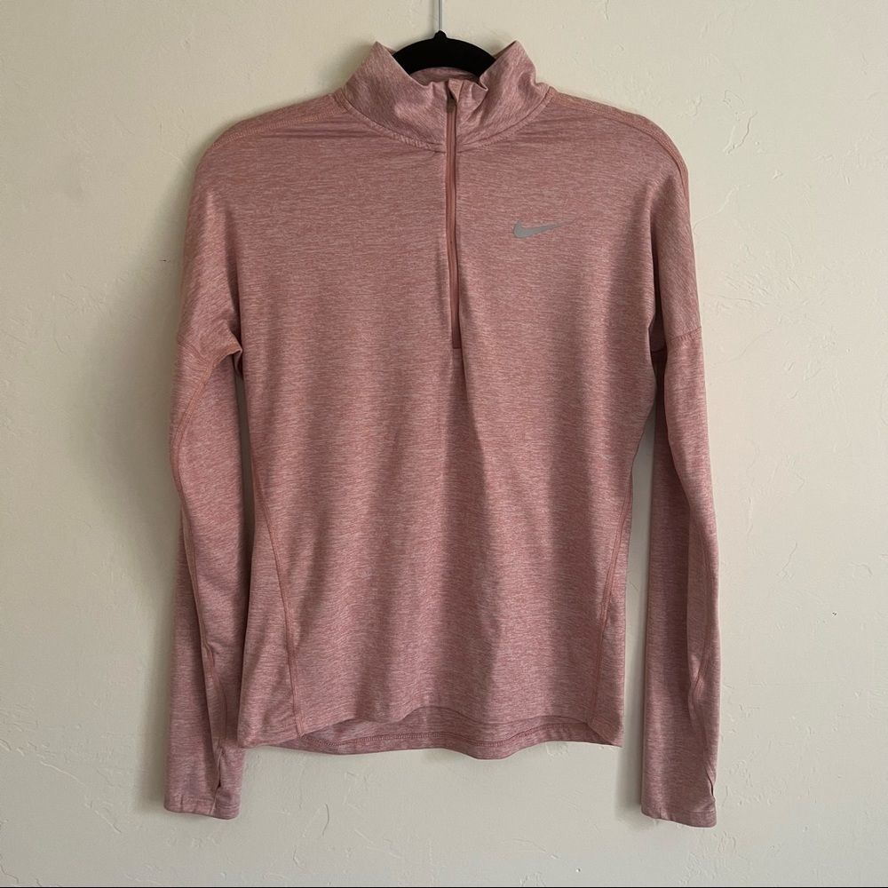Nike Running ¼ Zip Dri-Fit Pink Longsleeve Active XS